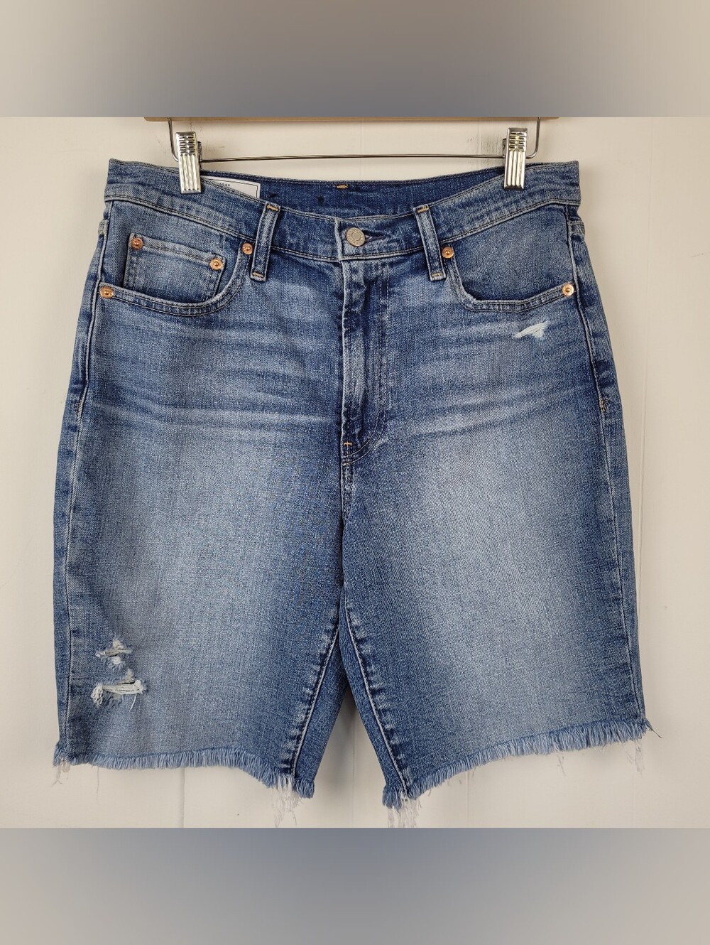 Gap (Size 10/30) Medium Wash High Rise Bermuda Denim Shorts
